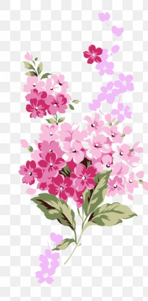 Pink Flowers Pink Flowers Watercolor Painting, PNG, 658x500px