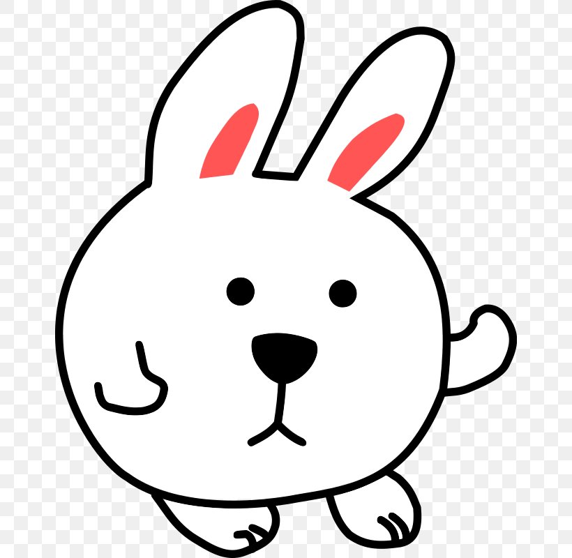 Domestic Rabbit Clip Art Hare Image, PNG, 662x800px, Domestic Rabbit, Area, Art, Black And White, Cartoon Download Free