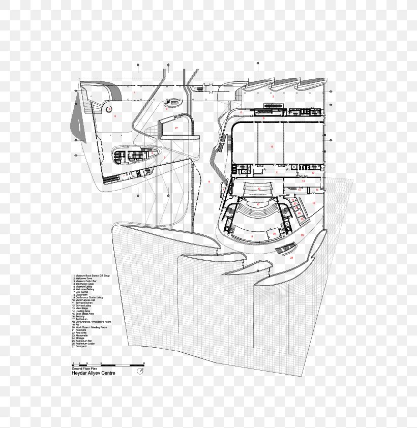 Floor Plan Heydar Aliyev Center Architecture Architectural Drawing, PNG, 595x842px, Floor Plan, Architect, Architectural Drawing, Architectural Plan, Architecture Download Free