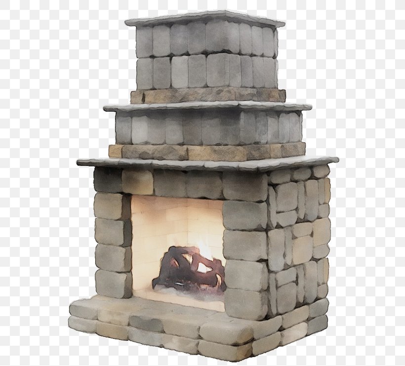 Hearth Fireplace Masonry Oven Chimney Wood-burning Stove, PNG, 600x741px, Watercolor, Chimney, Fireplace, Hearth, Heat Download Free