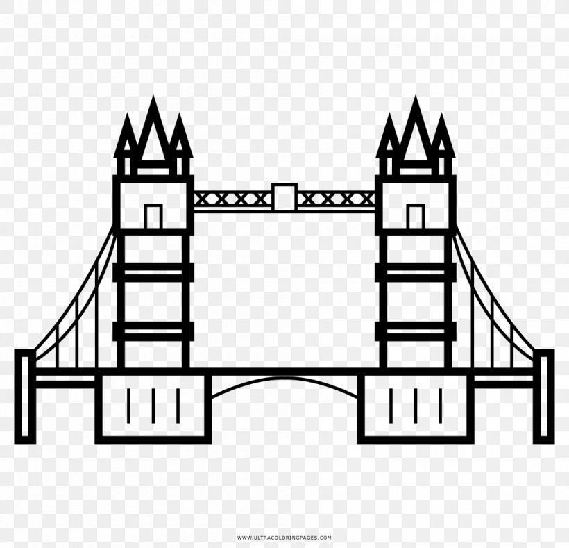 Tower Bridge London Bridge Tower Of London Drawing, PNG, 1000x963px, Tower Bridge, Architecture, Area, Black And White, Bridge Download Free