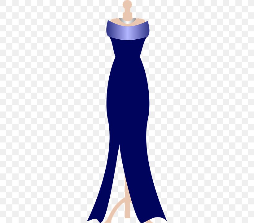 Dress Gown Prom Formal Wear Clip Art, PNG, 360x720px, Dress, Blue, Clothing, Cobalt Blue, Electric Blue Download Free