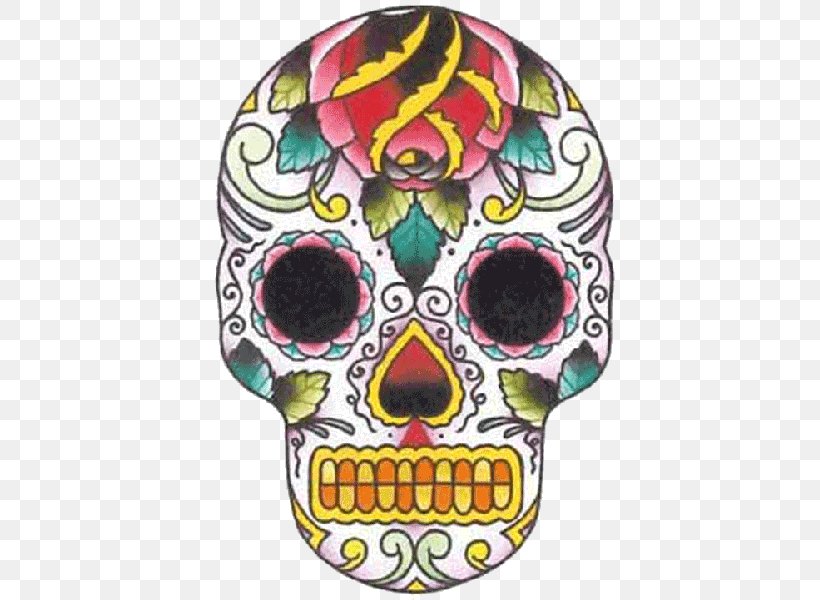 Human Skull Symbolism Calavera Tattoo Day Of The Dead, PNG, 417x600px, Skull, Beauty, Bone, Calavera, Candy Download Free