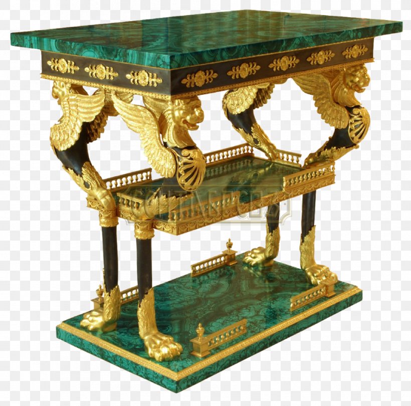 Table Antique Furniture Malachite Antique Furniture, PNG, 954x943px, Table, Antique, Antique Furniture, Brass, Clock Download Free