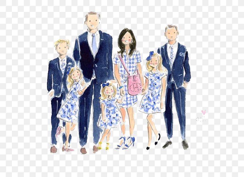 Family Drawing Illustration, PNG, 564x596px, Family, Cartoon, Daughter, Drawing, Fashion Download Free