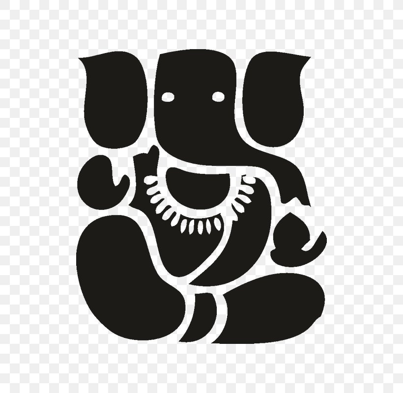 Ganesha Ganesh Chaturthi Clip Art, PNG, 800x800px, Ganesha, Bhagavan, Black, Black And White, Chaturthi Download Free