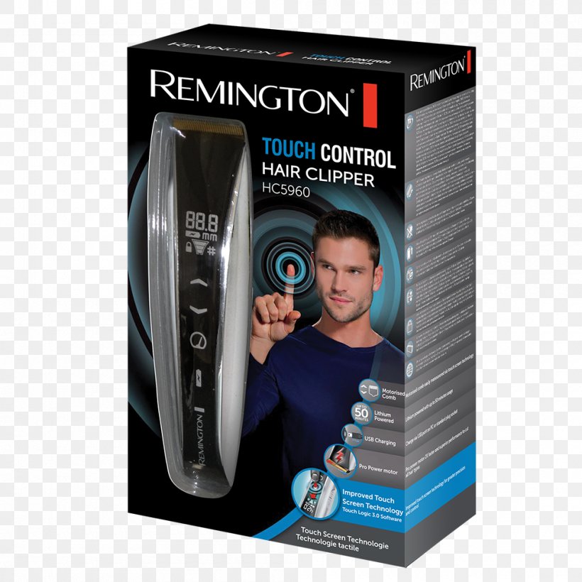 Hair Clipper Remington HC5960 Touch Control Remington Products Beard Remington Hc 5950 Touch Control, PNG, 1000x1000px, Hair Clipper, Beard, Body Grooming, Designer Stubble, Electronics Download Free