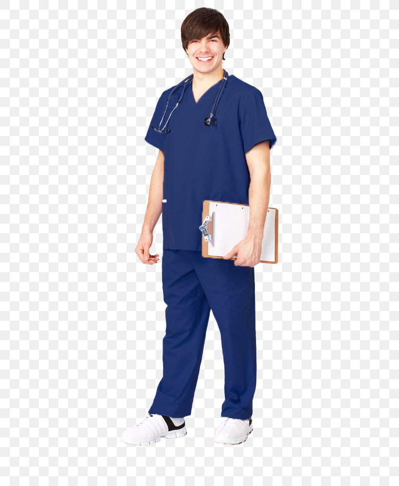 Sleeve Scrubs Uniform T-shirt Medical Assistant, PNG, 389x1000px, Sleeve, Allied Health Professions, Blue, Boy, Clothing Download Free