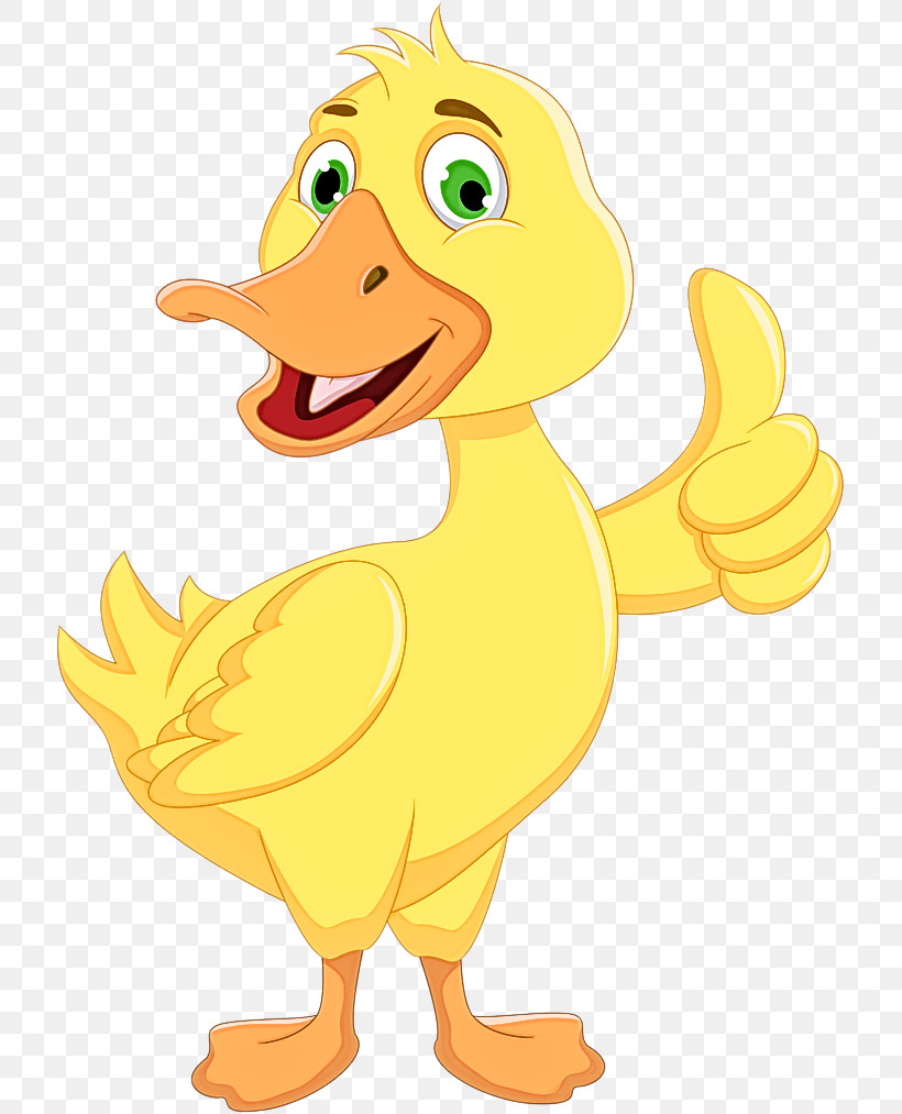 Cartoon Duck Ducks, Geese And Swans Yellow Bird, PNG, 718x1013px, Cartoon, Beak, Bird, Duck, Ducks Geese And Swans Download Free