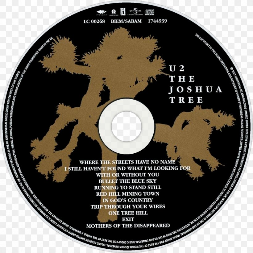 The Joshua Tree Tour 2017 U2 One Tree Hill Songs Of Experience, PNG, 1000x1000px, Watercolor, Cartoon, Flower, Frame, Heart Download Free
