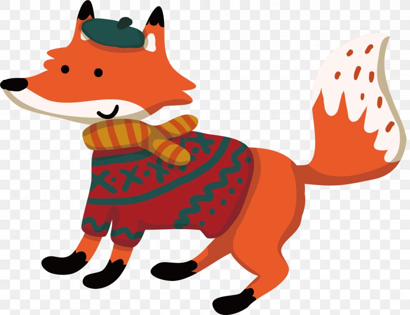 Cartoon Fox Winter Illustration, PNG, 2060x1586px, Cartoon, Carnivoran, Cat, Cat Like Mammal, Dog Like Mammal Download Free