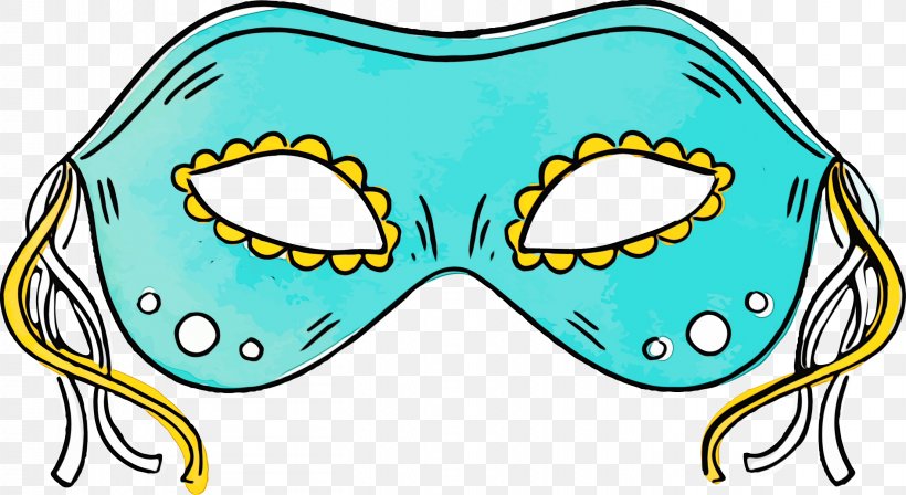 Face Aqua Head Mask Eyewear, PNG, 2711x1484px, Watercolor, Aqua, Costume, Eye, Eyewear Download Free