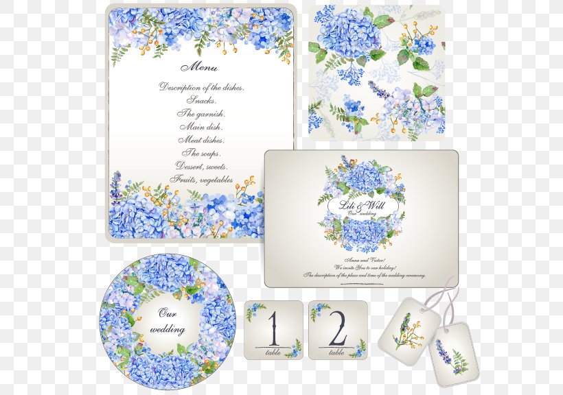 European Flowers VIS Design Vector Material, PNG, 580x576px, Wedding Invitation, Blue, Cut Flowers, Floral Design, Floristry Download Free