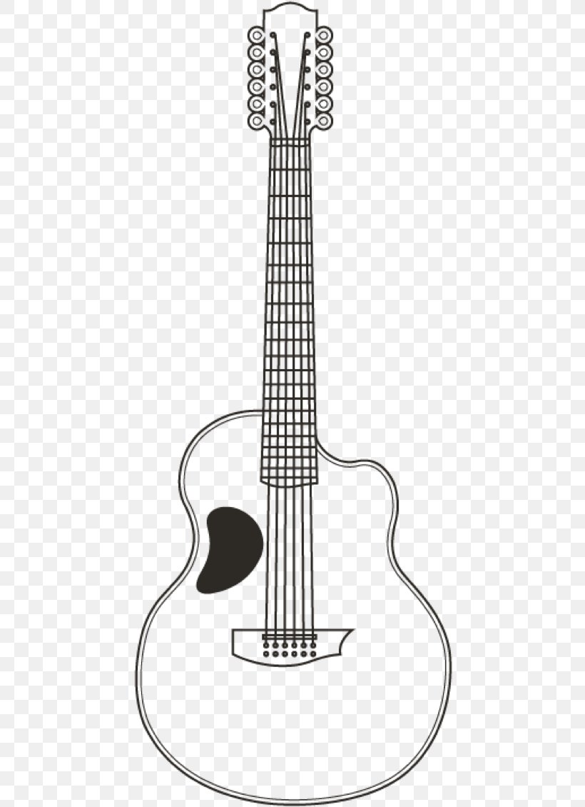 Acoustic Guitar Electric Guitar String Instrument Accessory, PNG, 448x1130px, Acoustic Guitar, Acoustic Music, Bass Guitar, Black And White, Electric Guitar Download Free