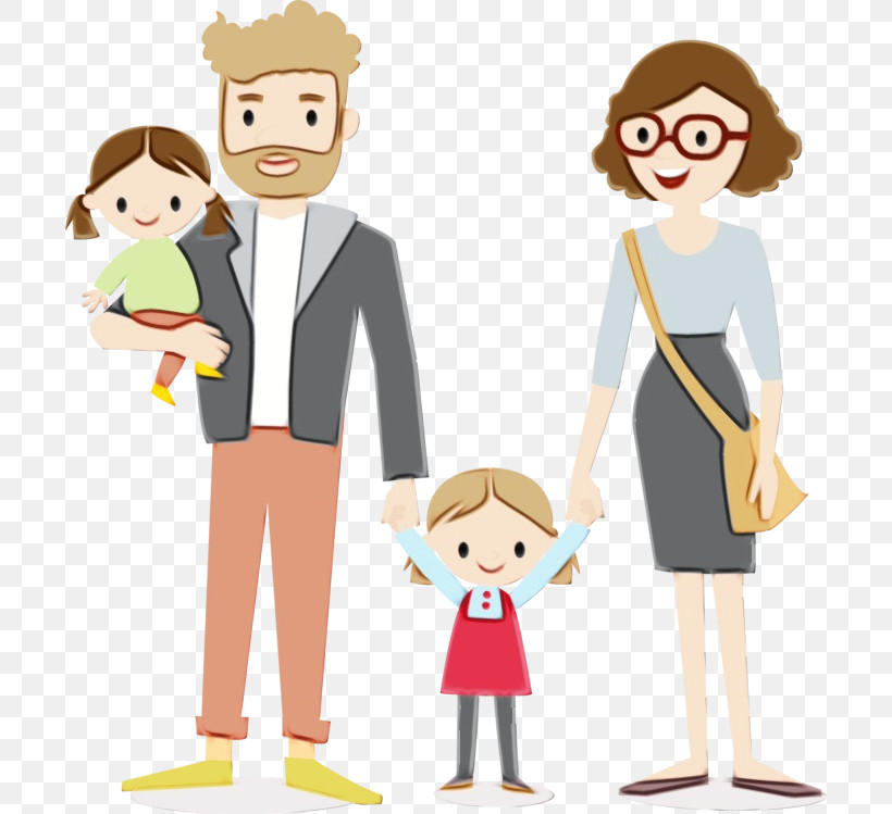 Holding Hands, PNG, 700x749px, Watercolor, Cartoon, Child, Family, Family Pictures Download Free