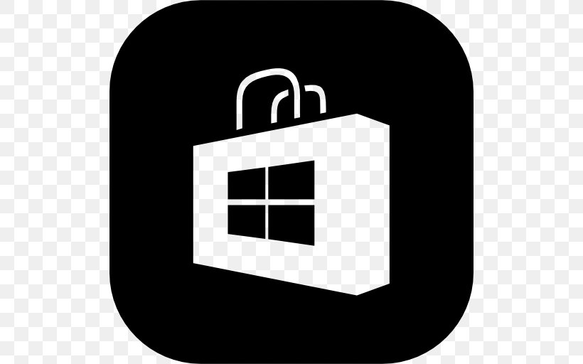 Microsoft Store Windows 10 Universal Windows Platform Apps, PNG, 512x512px, Microsoft Store, App Store, Area, Black, Black And White Download Free