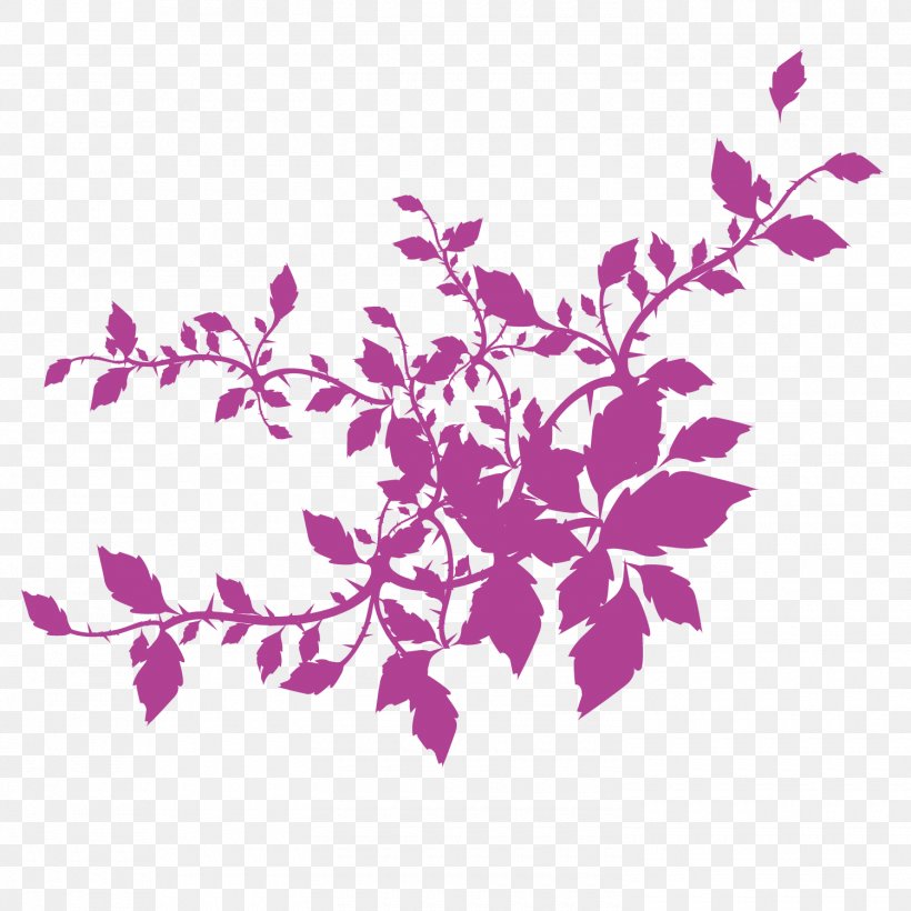 Purple Euclidean Vector, PNG, 1500x1501px, Purple, Branch, Drawing, Floral Design, Flower Download Free