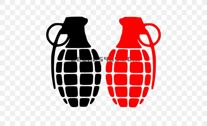 Grenade Decal Car Sticker Fragmentation, PNG, 500x500px, Grenade, Bumper Sticker, Car, Decal, Detonator Download Free