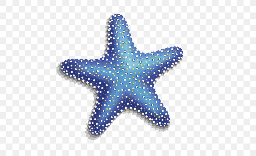 Starfish Euclidean Vector Clip Art, PNG, 500x500px, Starfish, Blue, Callopatiria Granifera, Cobalt Blue, Echinoderm Download Free