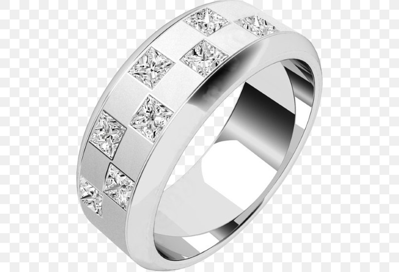 Wedding Ring Diamond Princess Cut Jewellery, PNG, 560x560px, Wedding Ring, Body Jewelry, Carat, Colored Gold, Designer Download Free