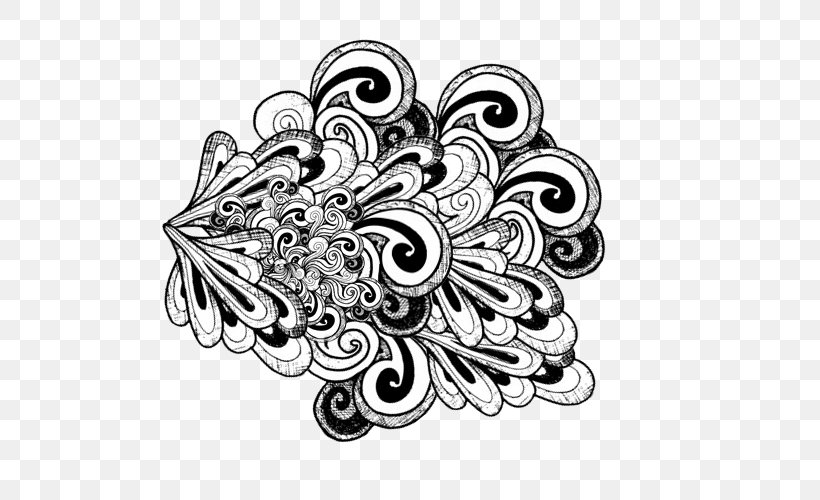 Black And White Monochrome Photography, PNG, 500x500px, Black And White, Art, Body Jewelry, Drawing, Flower Download Free
