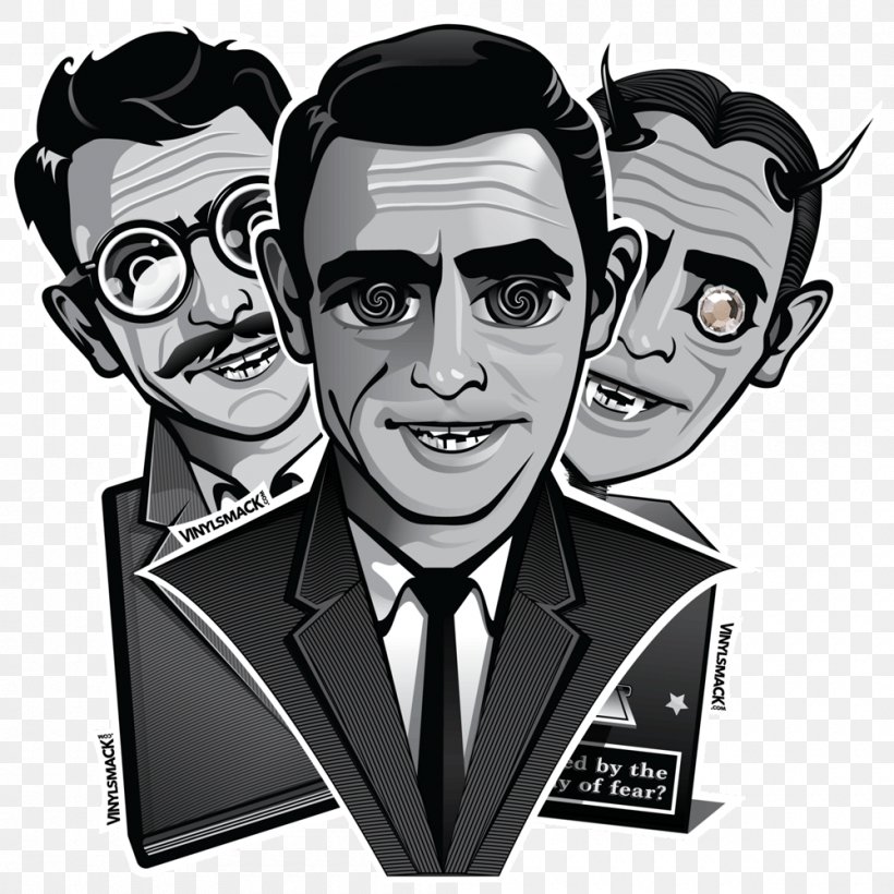 The Twilight Zone Rod Serling Paper Drawing, PNG, 1000x1000px, Twilight Zone, Art, Black And White, Cartoon, Decal Download Free