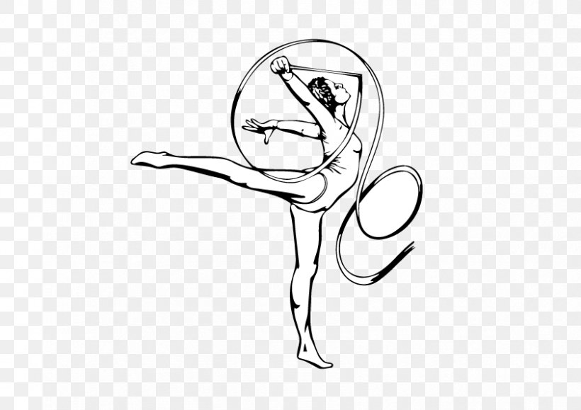 Euclidean Vector Gymnastics, PNG, 842x595px, Gymnastics, Area, Ballet, Black And White, Brand Download Free