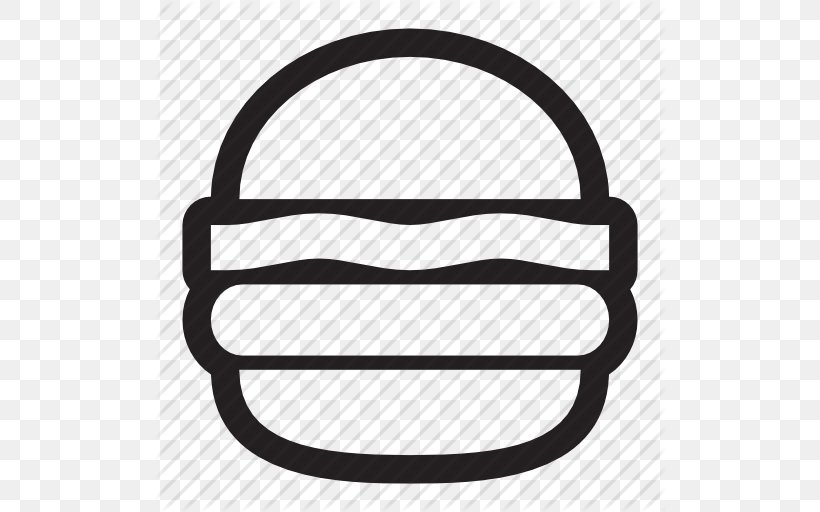 Hamburger Cheeseburger Fast Food Veggie Burger Junk Food, PNG, 512x512px, Hamburger, Black And White, Bun, Cheeseburger, Dinner Download Free