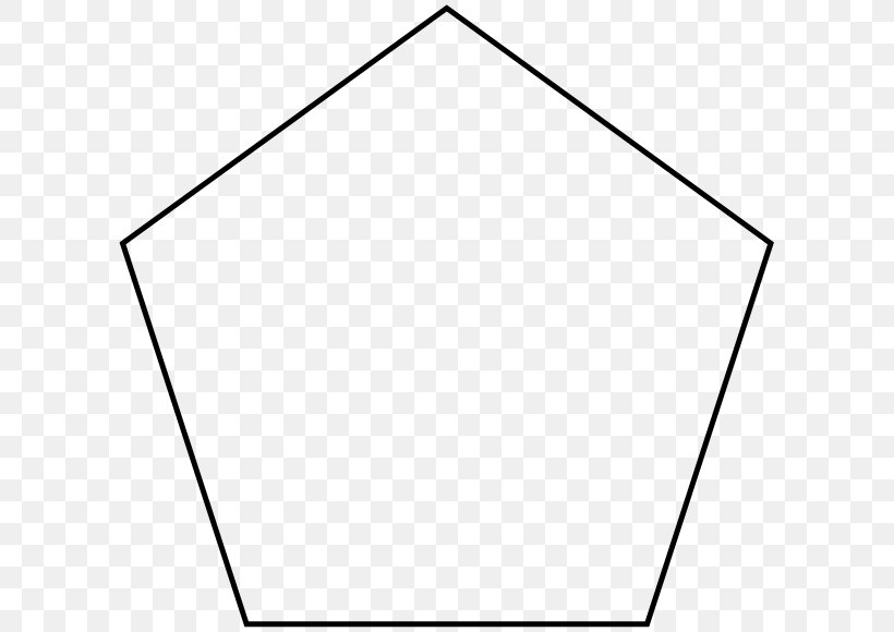 Regular Polygon Pentagone Régulier Convexe Regular Polytope, PNG, 610x580px, Regular Polygon, Area, Black, Black And White, Geometry Download Free