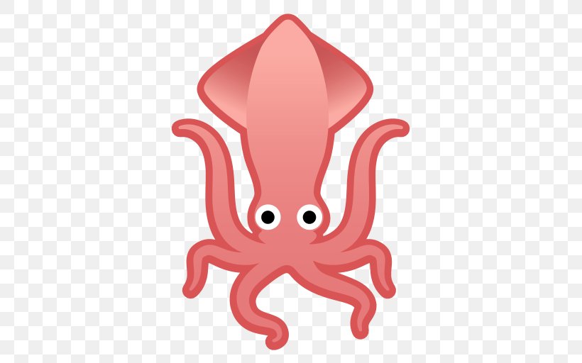 Squid Octopus Emojipedia IPhone, PNG, 512x512px, Squid, Android Nougat, Animal, Apple, Cartoon Download Free