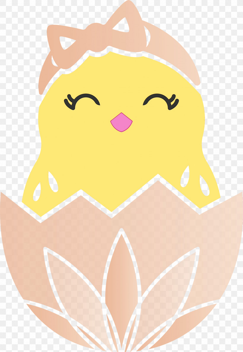 Cartoon Yellow Nose Smile, PNG, 2073x3000px, Chick In Eggshell, Adorable Chick, Cartoon, Easter Day, Nose Download Free