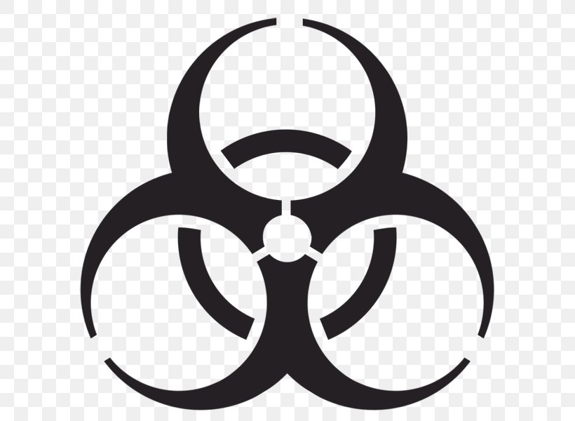 Biological Hazard Symbol Clip Art, PNG, 600x600px, Biological Hazard, Artwork, Biosafety Level, Black And White, Hazard Symbol Download Free