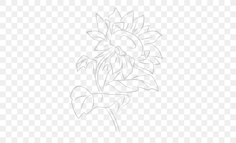 Common Sunflower Drawing Visual Arts, PNG, 500x500px, Flower, Art, Artwork, Black, Black And White Download Free