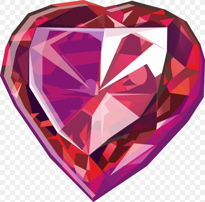 Gemstone Euclidean Vector, PNG, 1582x1559px, Gemstone, Bitxi, Crystal, Heart, Magenta Download Free