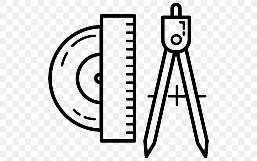 Geometry Protractor Circle Angle Clip Art, PNG, 512x512px, Geometry, Area, Black, Black And White, Compass Download Free