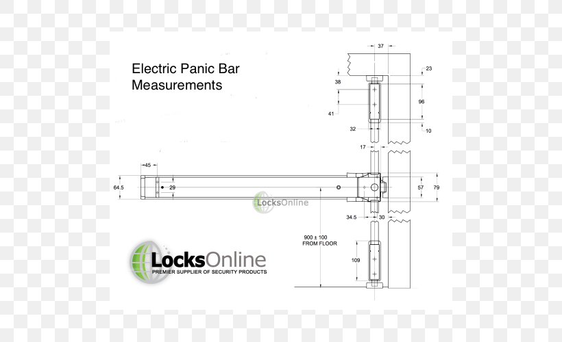 Latch Crash Bar Lock Door Gate, PNG, 500x500px, Latch, Access Control, Area, Bolt, Builders Hardware Download Free