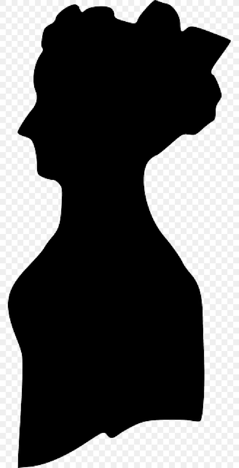 Silhouette Vector Graphics Woman Clip Art Drawing, PNG, 800x1600px, Silhouette, Art, Black, Blackandwhite, Chin Download Free