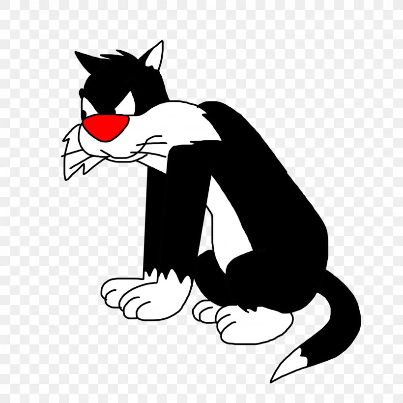 Sylvester Jr. Whiskers Cat Tweety, PNG, 1600x1600px, Sylvester, Artwork, Black, Black And White, Carnivoran Download Free