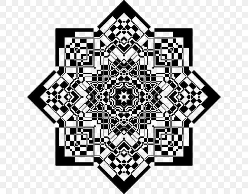 Black And White Geometry Art Fractal, PNG, 640x640px, Watercolor, Cartoon, Flower, Frame, Heart Download Free