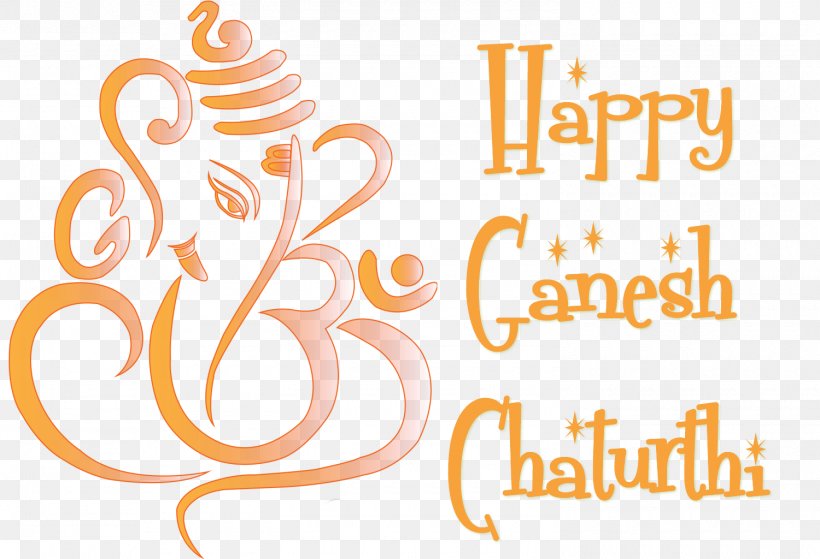 Happy Ganesh Chaturthi Transparent Clipart., PNG, 1500x1024px, Ganesha, Area, Bhajan, Brand, Calligraphy Download Free