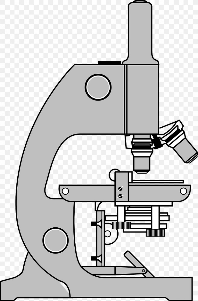 Microscope Clip Art, PNG, 844x1280px, Microscope, Art, Auto Part, Black And White, Diagram Download Free