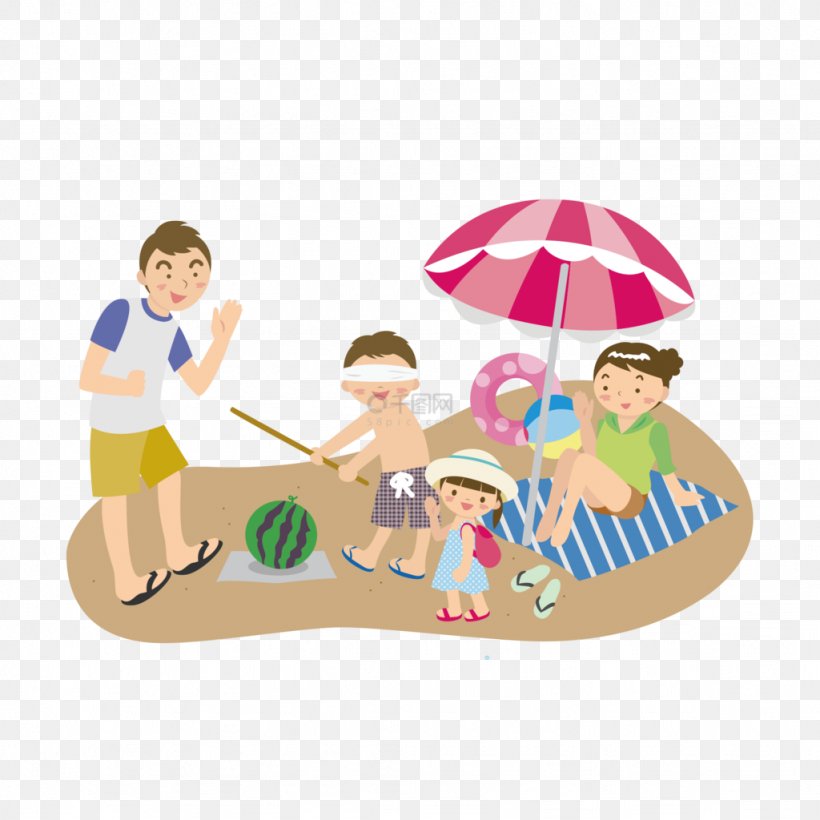 Summer Fun, PNG, 1024x1024px, Beach, Cartoon, Child, Family, Fun Download Free