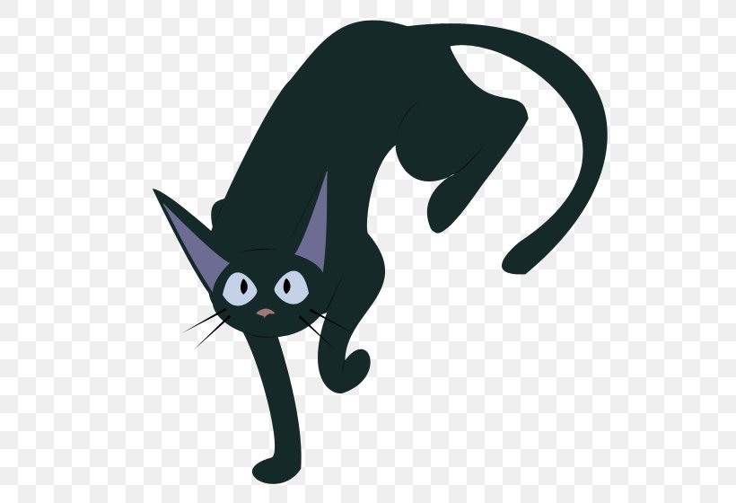 Black Cat Jiji Kitten YouTube, PNG, 633x560px, Black Cat, Art, Black, Carnivoran, Cartoon Download Free