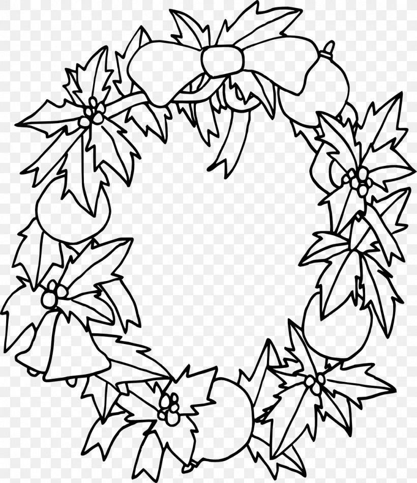 Drawing Christmas Coloring Book Line Art Kerstkrans, PNG, 1084x1255px, Drawing, Adult, Black And White, Branch, Child Download Free