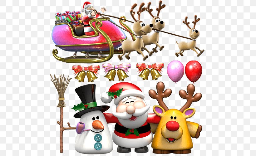 Reindeer Rudolph Santa Claus Village Christmas Day, PNG, 500x500px, Reindeer, Animal Figure, Christmas, Christmas Day, Christmas Eve Download Free