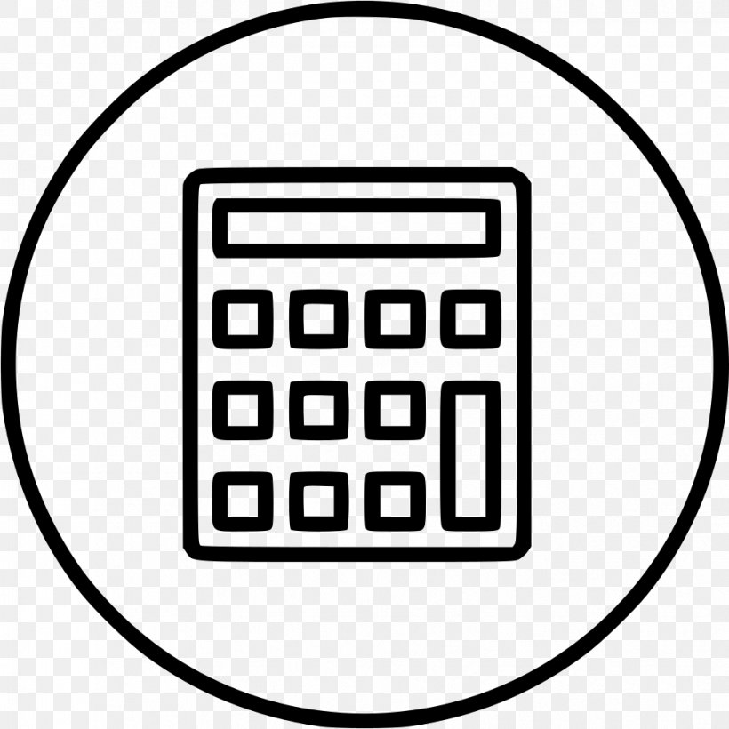 Calculator Service Finance Pictogram, PNG, 981x982px, Calculator, Area, Bank, Black And White, Brand Download Free
