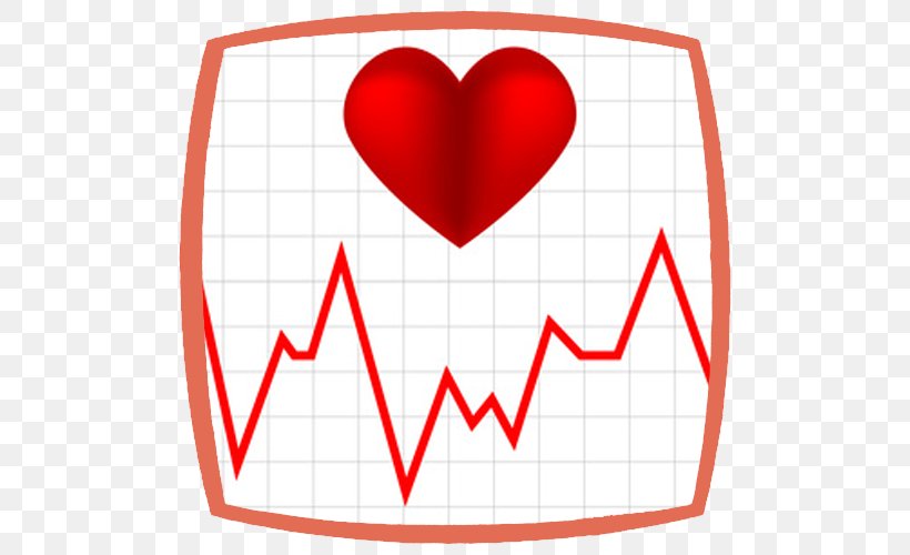 Heart Rate Monitor Sinus Rhythm Cardiac Monitoring, PNG, 500x500px, Watercolor, Cartoon, Flower, Frame, Heart Download Free