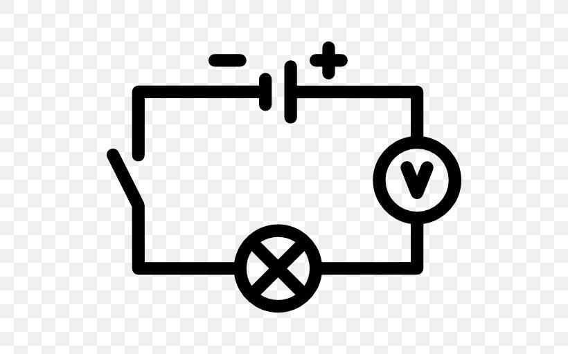 Black And White Symbol Area, PNG, 512x512px, Electronic Circuit, Ammeter, Area, Black And White, Electrical Network Download Free