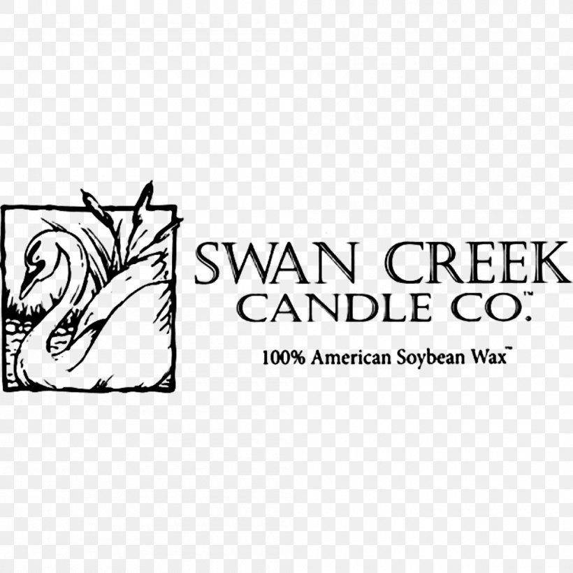 Swan Creek Candle Logo Soy Candle Business, PNG, 1000x1000px, Candle, Area, Black, Black And White, Black Parade Download Free