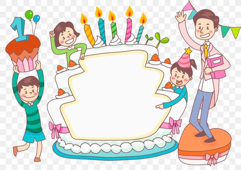 Birthday Party, PNG, 2223x1571px, Watercolor, Cartoon, Flower, Frame, Heart Download Free